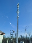 Torre de antena de tubo único de comunicação com área de piso pequena