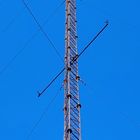Torre de rádio triangular do fio de Guyed das telecomunicações da barra de aço