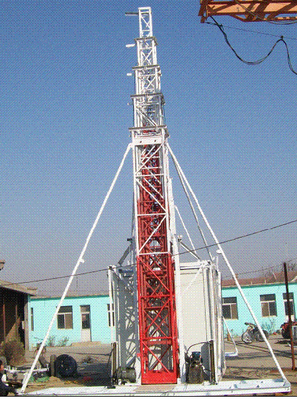 20m - 32m Torre de Implantação Rápida Vermelha e Branca Sala Telescópica de 20''