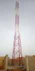 torre de antena de aço da micro-ondas do tripé de 50m, autossuficiente torre de comunicação