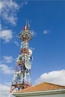 Tubo de 3 pernas para comunicação por micro-ondas torre de celular móvel multifuncional