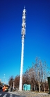 Torre de comunicação de tubo único de instalação simples com suporte de antena
