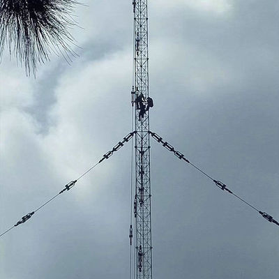 Torre poligonal resistente à corrosão da pilha da cara A572 Guyed