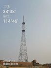 4 torre de antena de rádio equipada com pernas da torre 50m para a transmissão
