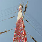 da torre elétrica do mastro de Guyed de uma comunicação da estrutura de 55m aço customizável e para ligar o aço estrutural