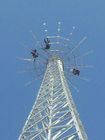 Torre telescópica do fio de Guyed das telecomunicações de uma comunicação